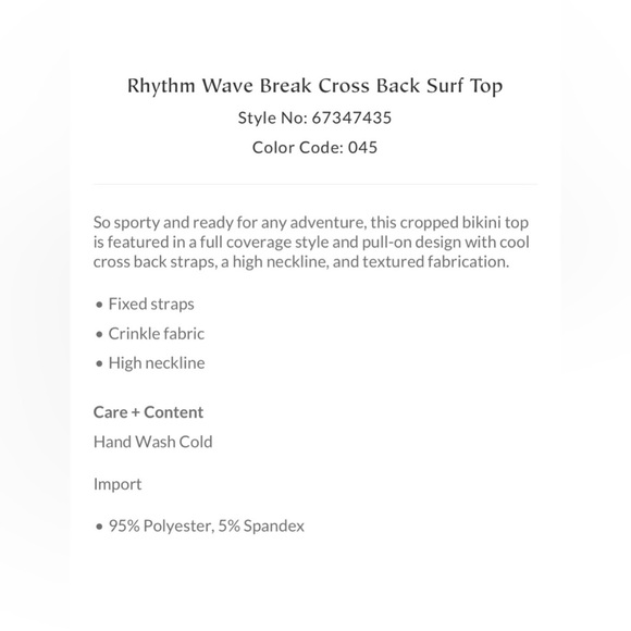 COPY - Free People Rhythm Wave Cross Back Surf Top✨ - Picture 6 of 6